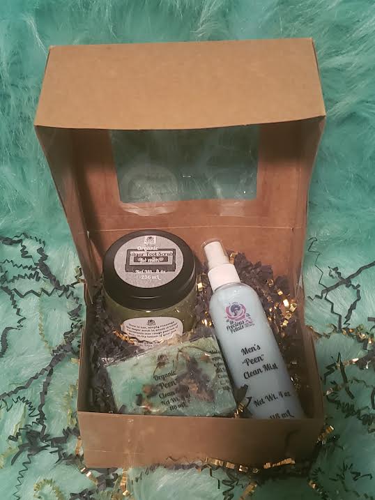 MEN***Peen (Penis) Clean Mist, Organic Peen Clean Soap, and Organic Foot Sugar Scrub