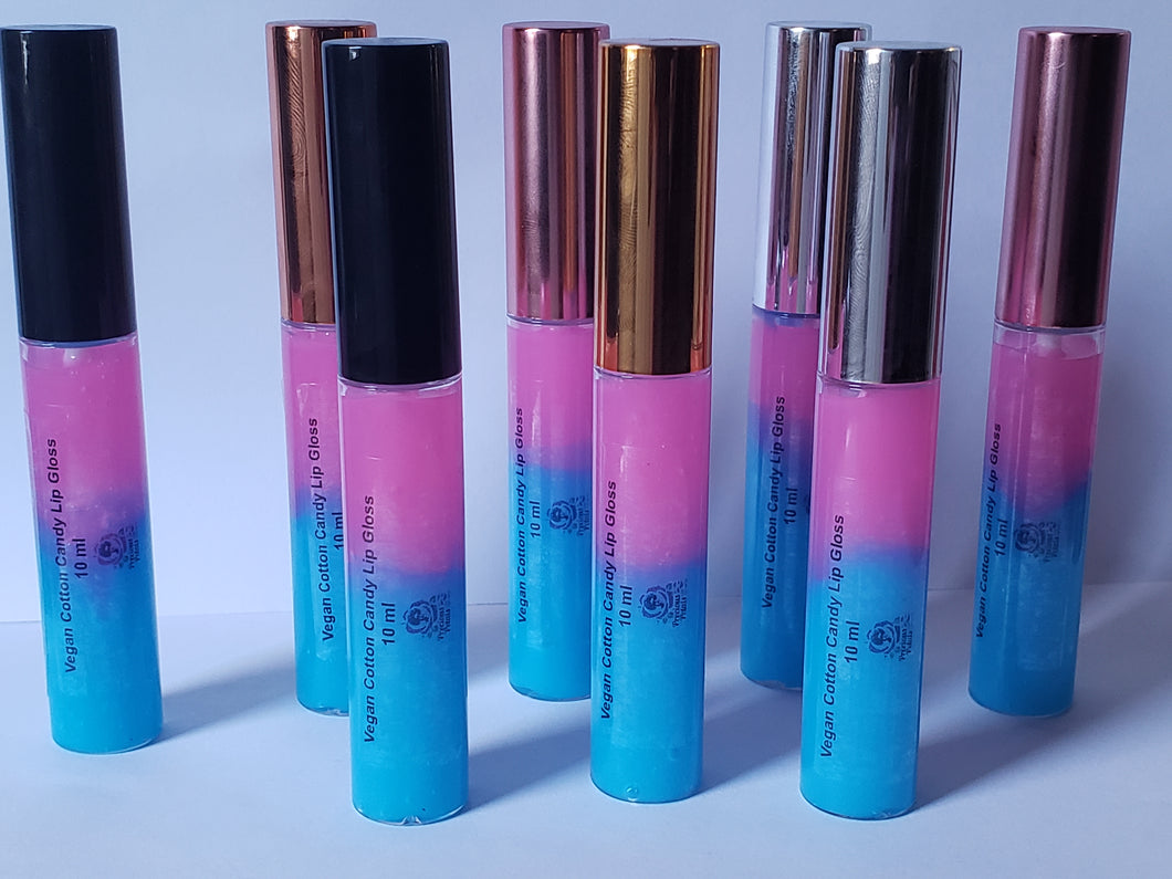 LIP GLOSS***Vegan Cotton Candy Lip Gloss and (ASSORTED FLAVORS) 10ml